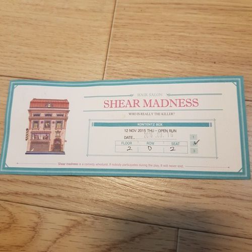 ソウル　大学路で　演劇を見てきました　「SHEAR MADNESS」