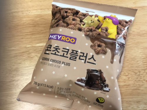韓国コンビニお菓子CUのHEYROOコーンチョコプラス