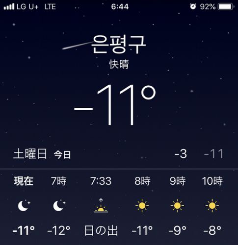 韓国の12月の気温と服装～天気は良くても朝は暗い！