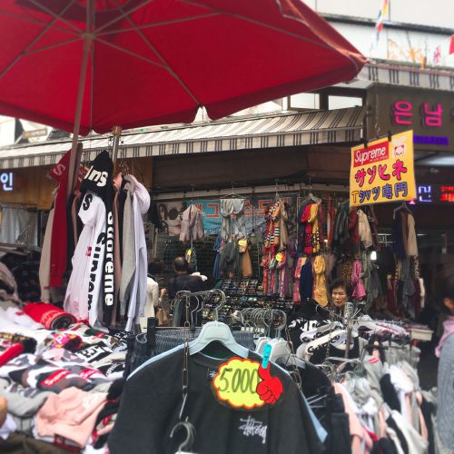 【9月ソウル】南大門市場のTシャツ屋台サンヒネでお買い物
