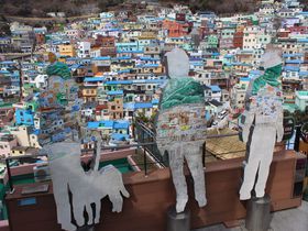カラフルアートな街！釜山・甘川文化村の一筆書き散策モデルコース｜韓国｜LINEトラベルjp 旅行ガイド