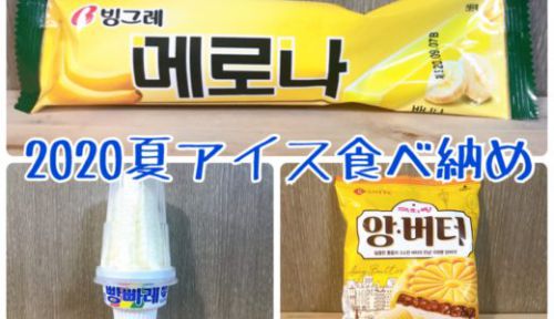【韓国アイス】2020夏アイス食べ納め！メロナ/ファンファーレ/アンバター