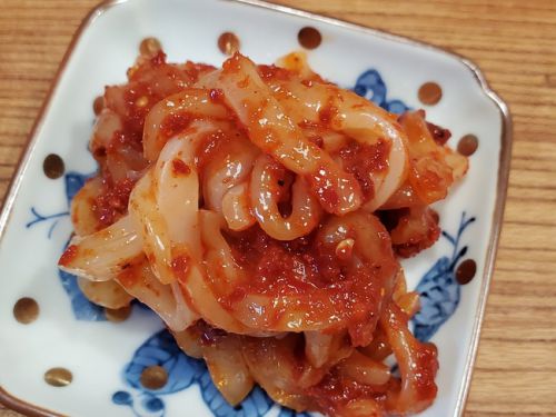 【おうちごはん】簡単手作り！ソウル市場のキムチの素でイカキムチと長芋キムチ