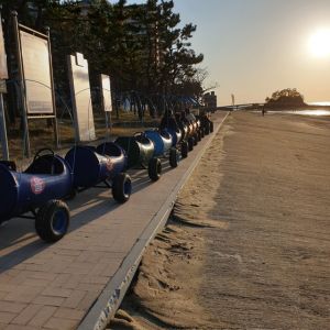 【おやじ韓国地方旅　仁川】 韓国 海割れを見に行こう　その１と２ 始華ナレジョリョッ公園「시화나래조력공원」 途中で寄った休憩所が良かったです